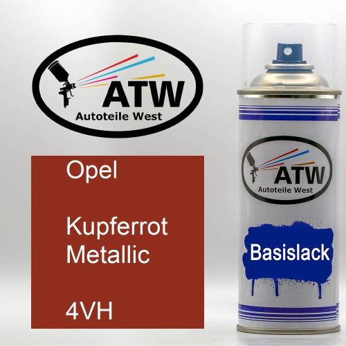 Opel, Kupferrot Metallic, 4VH: 400ml Sprühdose, von ATW Autoteile West.